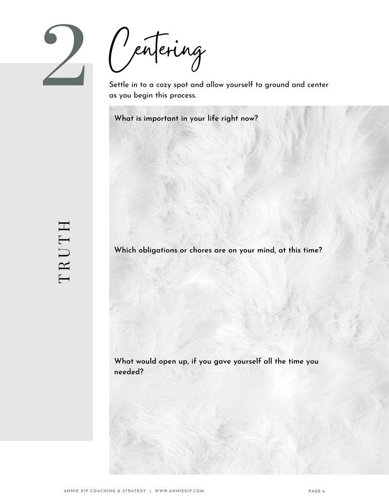 Workbook (digital download) - Soft Ambition Self-Clarifying Workbook, Winter edition