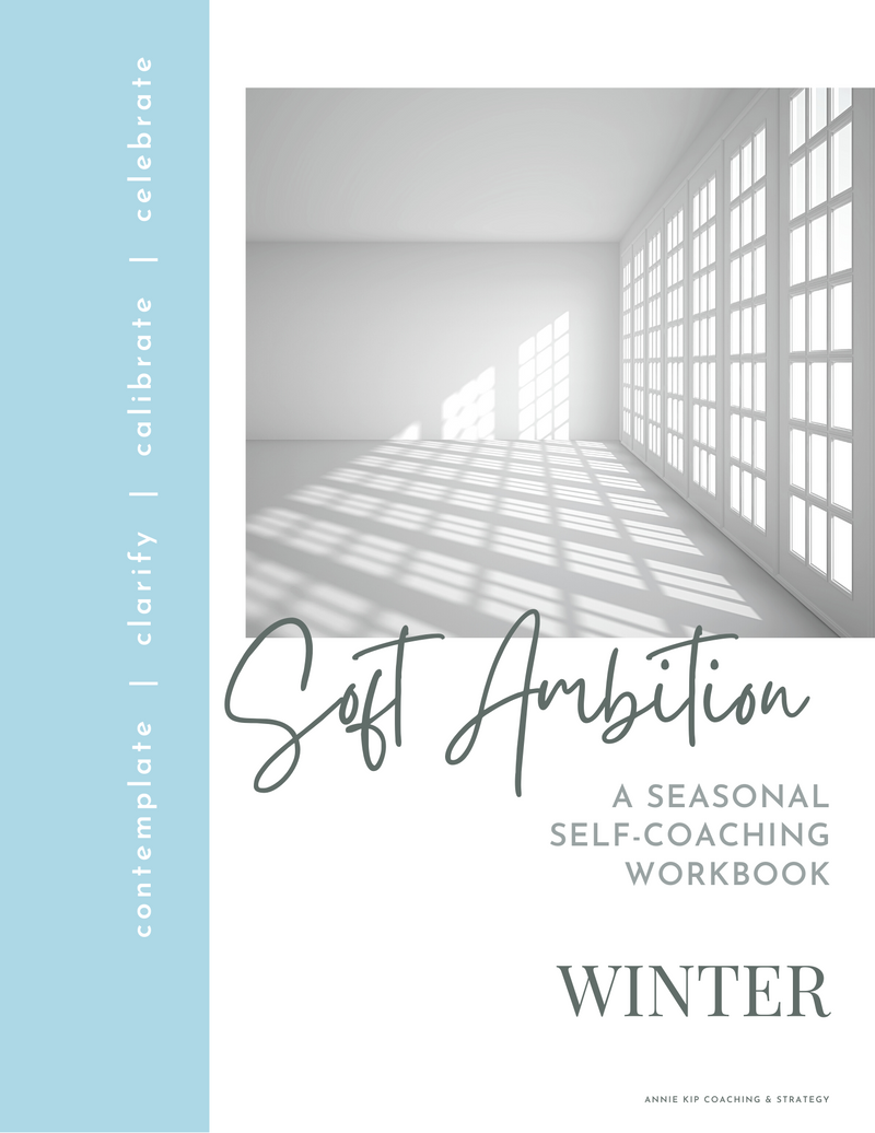 Workbook (digital download) - Soft Ambition Self-Coaching Workbook, Winter edition